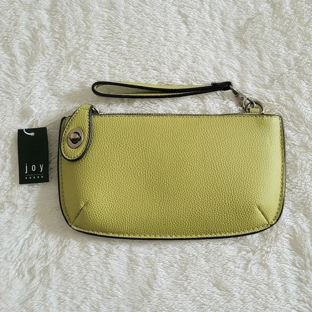 Joy Susan Chartreuse Wristlet/Crossbody - NW